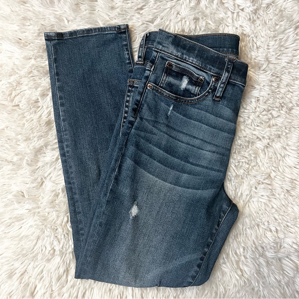 J. Crew Vintage Straight Leg Distressed Jeans Size 28